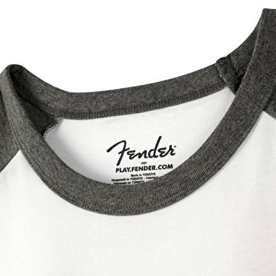 FENDER® Raglan Long Sleeve Beyaz ve Antrasit T-Shirt