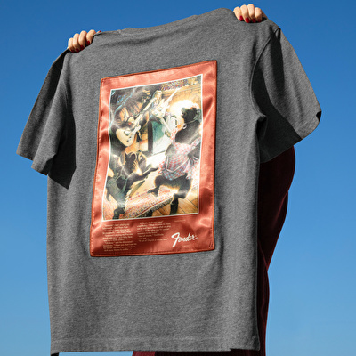 FENDER® Goldilocks and the Three Bears Antrasit T-Shirt