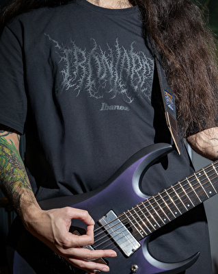 IBANEZ T-Shirt Iron Label Siyah