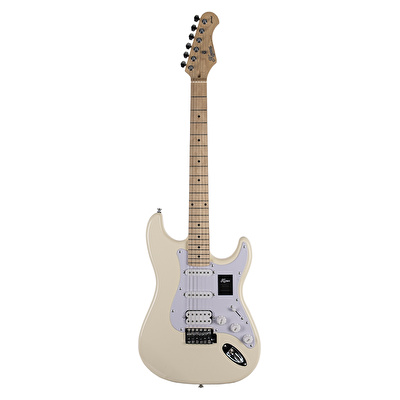 KOZMOS KGP-STG20HSS-OWH Beyaz Elektro Gitar + UNIQUE-MINI-BK 10W Amfi Başlangıç Paketi