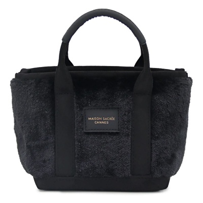 MAISON SACREE Miramar Peluş Siyah Extra Mini Kol Çantası