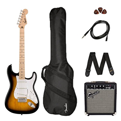 Squier Sonic Stratocaster 2 Ton Sunburst Elektro Gitar Seti