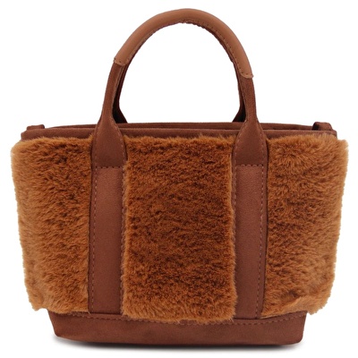 MAISON SACREE Miramar Peluş Kahverengi Extra Mini Kol Çantası