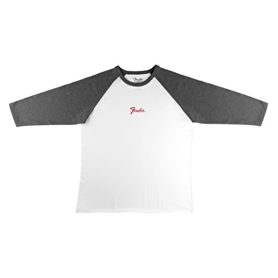 FENDER® Raglan Long Sleeve Beyaz ve Antrasit T-Shirt