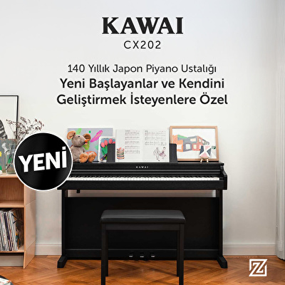 KAWAI CX202B Siyah Dijital Piyano (Tabure & Kulaklık Hediyeli)