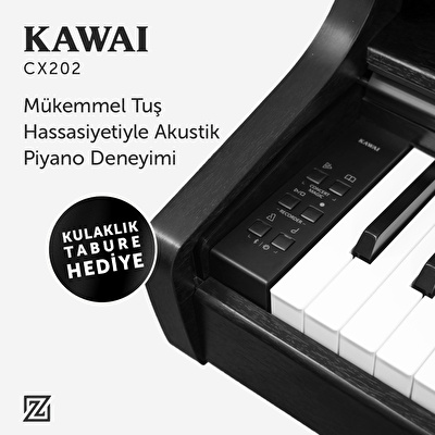 KAWAI CX202R Gül Ağacı Renk Dijital Piyano (Tabure & Kulaklık Hediyeli)