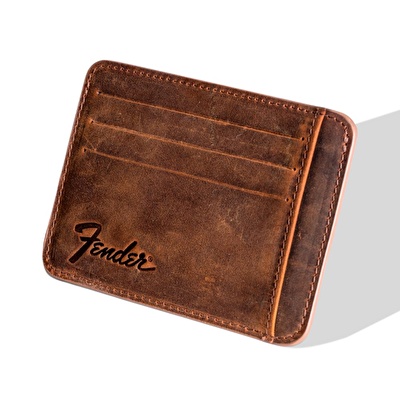 FENDER® Deri Kahverengi Kartlık