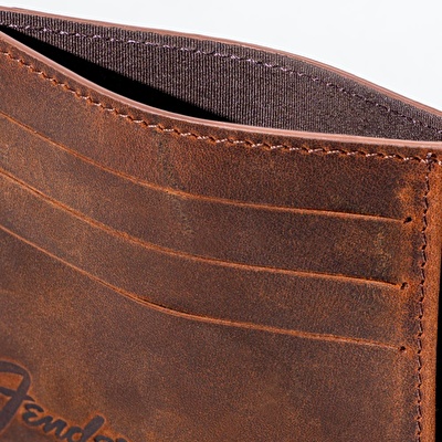 FENDER® Deri Kahverengi Kartlık