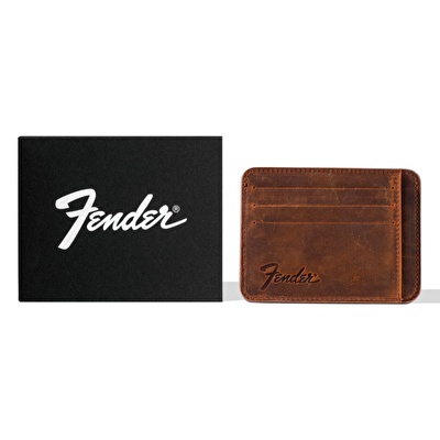 FENDER® Deri Kahverengi Kartlık