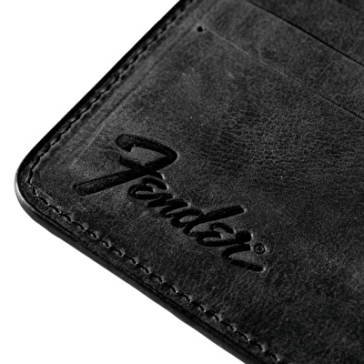 FENDER® Deri Siyah Kartlık