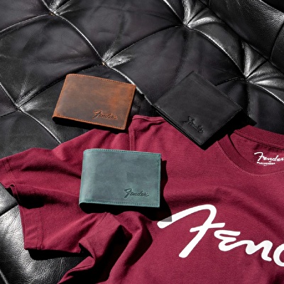 FENDER® Deri Siyah Cüzdan