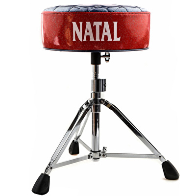 NATAL H-ST-DTBR – Mavi Davul Taburesi (Kırmızı Yan Detaylı)