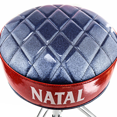 NATAL H-ST-DTBR – Mavi Davul Taburesi (Kırmızı Yan Detaylı)