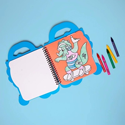 OMY Super Boyama & Sticker Defteri - Dino