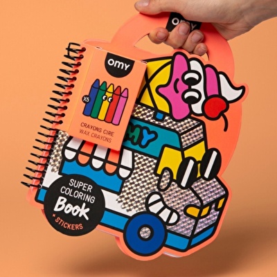 OMY Super Boyama & Sticker Defteri- Yummy