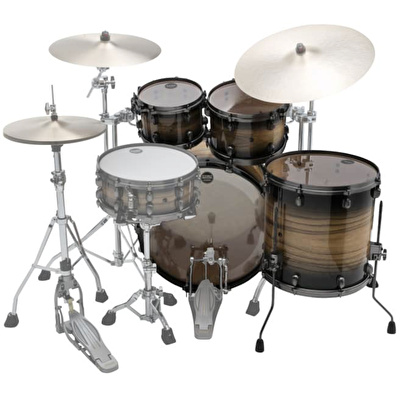 TAMA ME42TZSL-NWB - Starclassic Maple Exotic w/ Chrome Hardware Natural Pacific Walnut Burst 4 Parça (22B/10T/12T/16F) Akustik Davul Seti