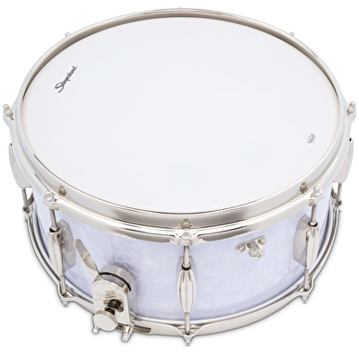 SLINGERLAND Radio King Artist White Marine Pearl Wrap 14"x6.5" Trampet