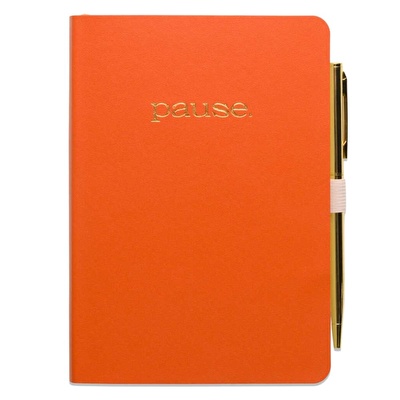DESIGNWORKS INK Kalemli Not Defteri Turuncu - Pause