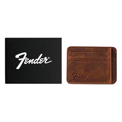 FENDER® Deri Kahverengi Kartlık