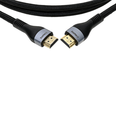 Klotz Yüksek Hızlı ve Ethernetli HDMI 2.1 Kablo, PVC Siyah 2m HDMI-A / HDMI-A , Altın Kaplama