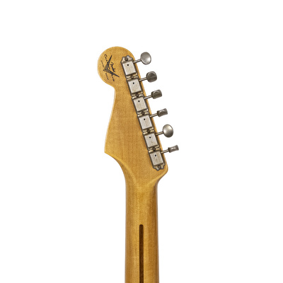 Fender Custom Shop 1955 Stratocaster Journeyman Relic Akçaağaç Klavye Black Elektro Gitar