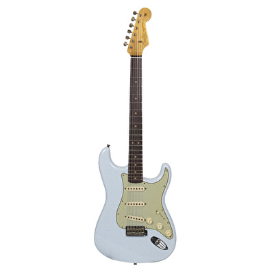 Fender Custom Shop Limited Edition 1964 L-Series Stratocaster Journeyman Relic Faded Sonic Blue Elektro Gitar