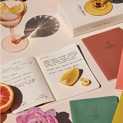 DESIGNWORKS INK Kokteyl Tarifi Not Defteri (5'li Set)
