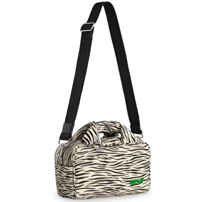 WOUF Zebra Hit Bowling Bag Kadın Omuz Çantası