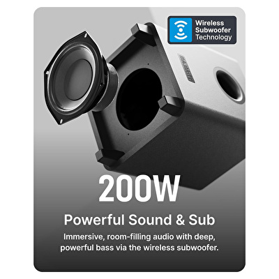 Majority Naga 40 Plus Wireless Sub Soundbar