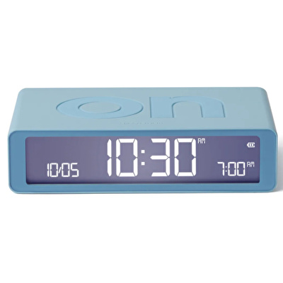LEXON Flip Klasik Şarj Edilebilir Alarm Saat Açık Mavi