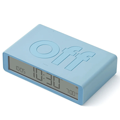 LEXON Flip Klasik Şarj Edilebilir Alarm Saat Açık Mavi