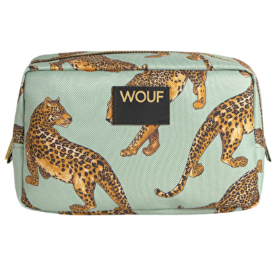 WOUF Emerald Leopard Toiletry Bag