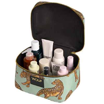 WOUF Emerald Leopard Vanity Bag