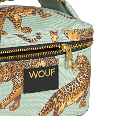WOUF Emerald Leopard Vanity Bag