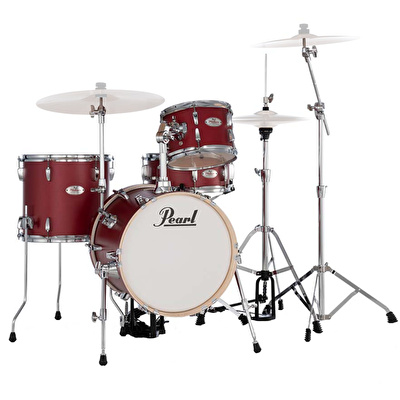 PEARL MT564/C-D747 Midtown Matte Red 4 Parça (16B/10T/13F/13S) Aksamlı Akustik Davul Seti