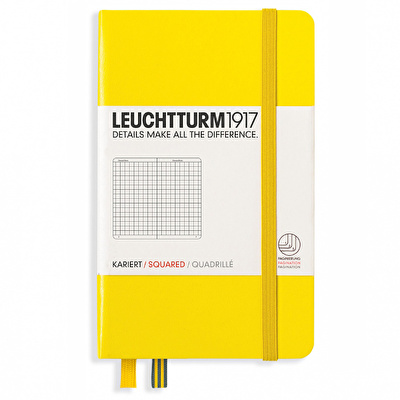 LEUCHTTURM Not Defteri Cep Boy (A6) Noktalı, Limon Sarı
