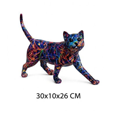 SOFIART Renkli Kedi Figür