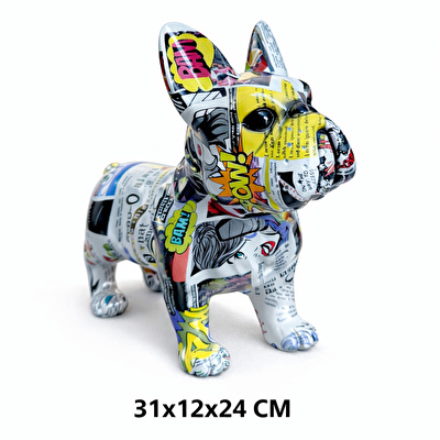 SOFIART Bulldog Köpek Figür 31x12x24 cm