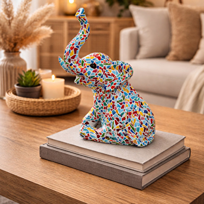 SOFIART Renkli Fil Figür