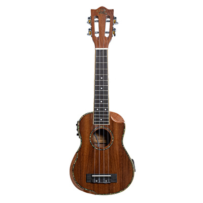 Puka KXS-21EQ Venge Kapak Kesik Kasa Tunerli Soprano Elektro Ukulele