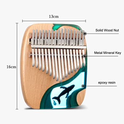HLURU KW17 Whale Deep Ocean Plate 17 Tuşlu Kalimba