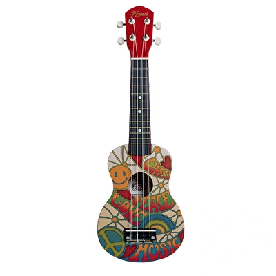 KOZMOS KUK-103D-PEACE Love Peace Desenli Soprano Ukulele