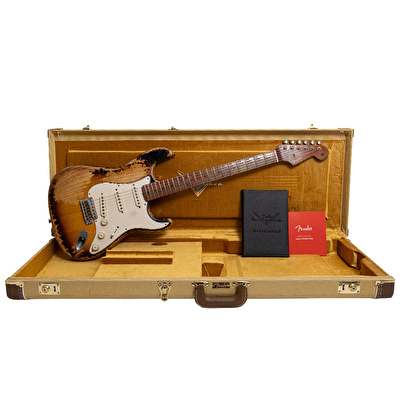 Fender Custom Shop Masterbuilt Dale Wilson 50s Stratocaster Heavy Relic Akçaağaç Klavye 2 Ton Sunburst Elektro Gitar