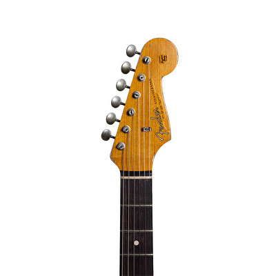 Fender Custom Shop 62/63 Stratocaster Super Heavy Relic Gülağacı Klavye Aged Vintage White Elektro Gitar