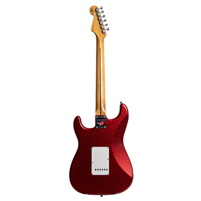 Fender Custom Shop 1956 Stratocaster Journeyman Relic Akçaağaç Klavye Red Sparkle Elektro Gitar