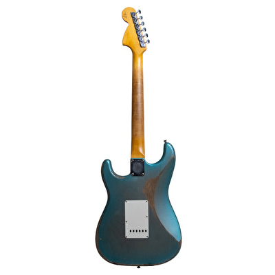 Fender Custom Shop Masterbuilt Greg Fessler 1969 Stratocaster Relic 3A Gülağacı Klavye Teal Green Metallic Soft Burst Elektro Gitar