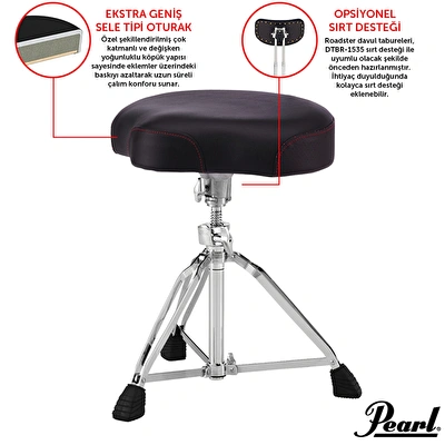 PEARL D-3500 - Roadster Sele Tipi Davul Taburesi