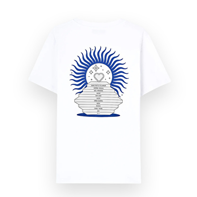 REFLECT STUDIO Gül Kendine Yolculuk Premium Beyaz T-Shirt
