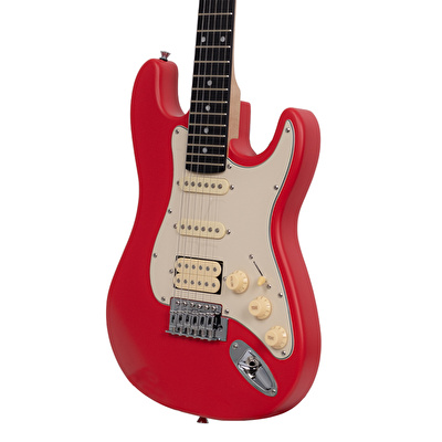 KOZMOS KST-206HSS-MRD 3/4 Kırmızı Elektro Gitar (Kılıf Dahil)