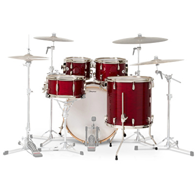 SLINGERLAND Studio King Outfit  Royal Crimson Lacquer 5 Parça (22B/10T/12T/16F/14S) Akustik Davul Seti
